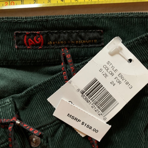 AG The Angel fit Green Jean Cords - size 24 - Picture 4 of 6